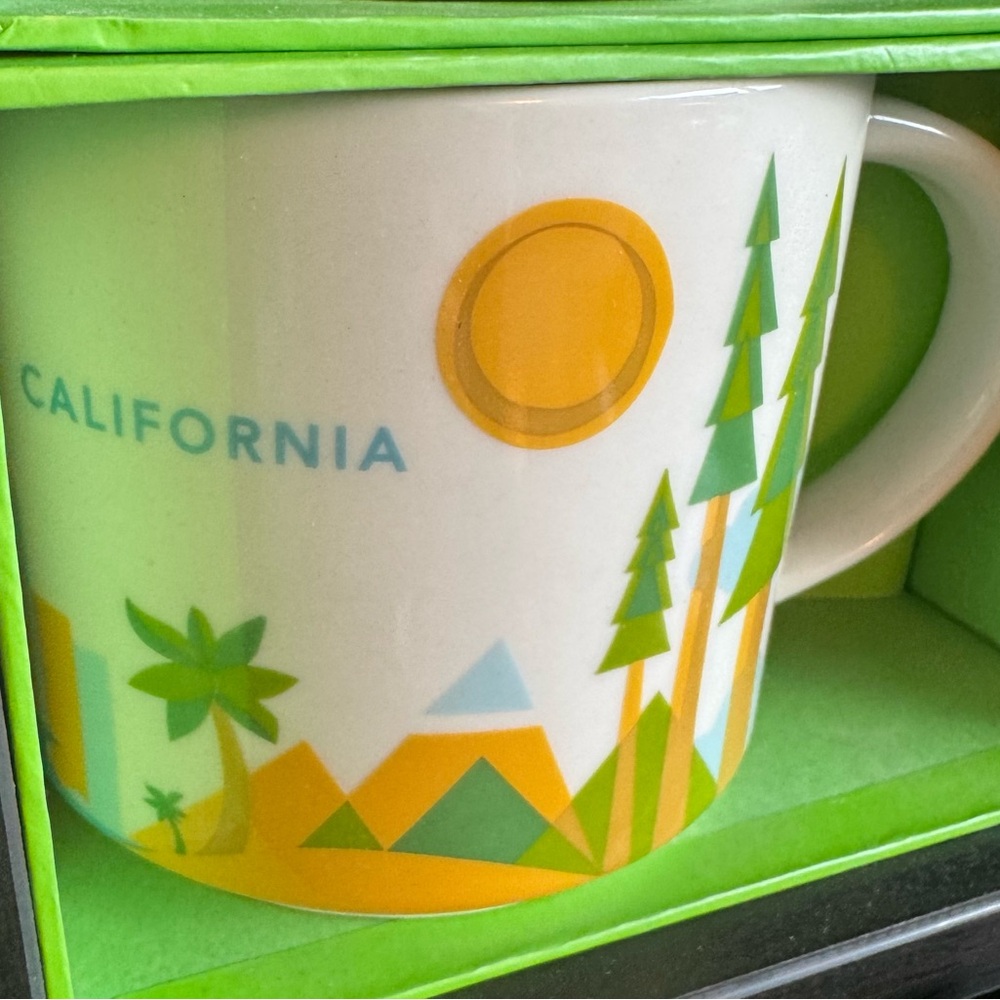 Starbucks California Mug with Green and Yellow Design